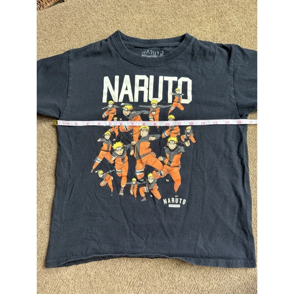 Naruto Shadow Clone Squad Art Boys Black T Shirt Small Shippuden Collection